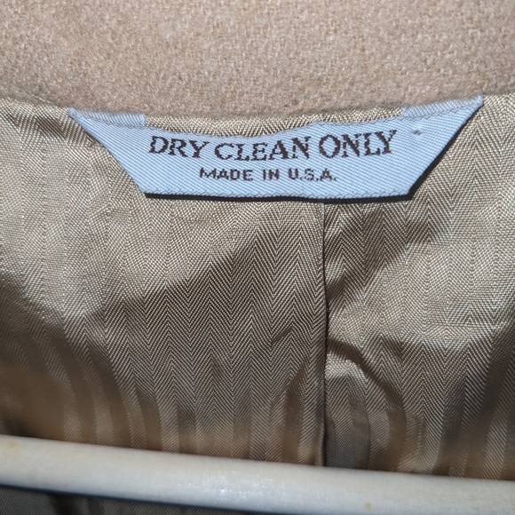 Amicale | Vintage 80s 100% Camel Hair Shoulder Padded Overcoat Men's Size 48R - Picture 3 of 4